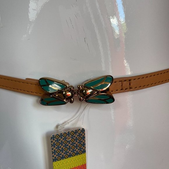 Tory Burch Belt Kissing Flies Size S - 29" Brown L - Picture 5 of 12